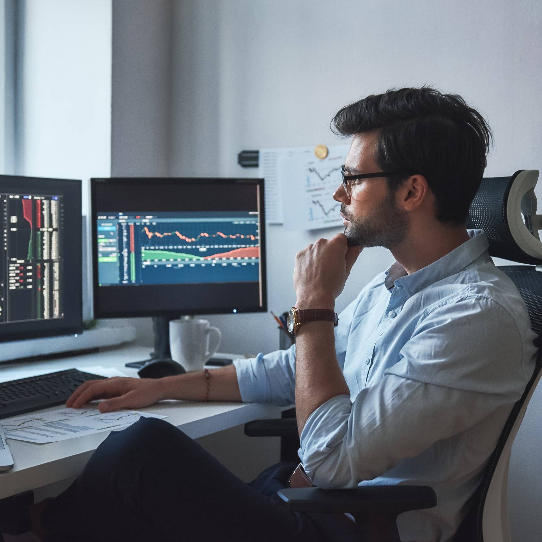 Person, Sitting, Computer
